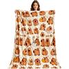 KDFSSIPE Coperta Capybara, Coperte In Flanella Morbidissima, Morbida Coperta Con Pelo Sintetico Per Decorare Divani e Camere Da Letto (100 x 160 Cm)