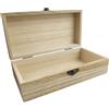 Zfseyuh Portagioie in Legno Naturale, Piccola Scatola per Decorazione e Conservazione, Light Wood, 20 x 10 x 6 cm