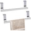 DIBALIYI 2 PCS Portasciugamani Da Appendere, In Acciaio Inox, Porta Asciugamani | Porta Asciugamani Con Striscia Antiscivolo, Porta Strofinacci Per Porta Dell'Armadio, Adatto Per Cucina, Bagno (2 Piccoli)