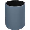 WENKO Portaspazzolino Avellino in ceramica, Blu/Nero
