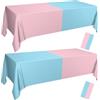 PTECDROTS 2 tovaglie per rivelare il genere, decorazioni per la tavola, colori assortiti, tovaglie rettangolari rosa e blu, per ragazzi o ragazze, 130 x 220 cm