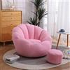 DTLEO Pouf a Sacco Puff Poltrona (Senza Imbottitura) per Divano E Poltrona, per Camera da Letto, Soggiorno, Interno Cuscino da Lettura,Rosa