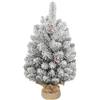 HOMCOM Albero di Natale Piccolo Alto 60 cm Mini Alberello Natalizio Verde