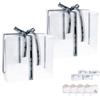 Vebetter 2 Pezzi Scatola per Torta Trasparente, 22 x 22cm Scatole Regalo Plastica con Coperchio Scatola per Torta a Doppio 6 inch Strato Scatole per Esposizione per Imballaggio da Forno per Dessert