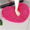Mateju Tappetino da Bagno Lavabile, Cuore Tappetini Bagno in Microfibra Ciniglia, Tappeto Bagno Assorbente Antiscivolo, Tappetino Bagno Assorbente per Bambini Adulti Cani (70x80CM,Rosato)