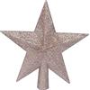 YYCRAFT - Puntale per albero con stella glitterata, 25,5 cm, decorazione natalizia, colore: Champagne