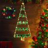 Geemoo Luci Decorazioni Natalizie con 81 cm LED Albero di Natale, Luci Natale a Batteria con, Orpelli, Timer, 8 Modalità, Luci Addobbi Natale Interno ed Esterno per Finestre, Porta (Verde & Rosso)