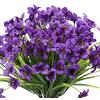 Ruiuzioong - Fiori artificiali di viola per esterni, resistenti ai raggi UV, confezione da 6 pezzi,per piante da appendere, per interni, esterni, finestre, verande, decorazione per la casa (viola)