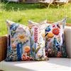 DecorMommt Federe per Cuscini Colore Fiori Cuscino 40 x 40 cm Decorativa Stagione Primaverile Fodera per Cuscino da Esterno per Divano Auto Casa Letto Ufficio Caffetteria Giardino Set di 2