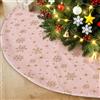 Lanpn Albero di Natale Gonna Copertura di Base Velluto Pannello Esterno Grande Fiocco di neve Copertura della Base per Albero di Natale Decorazione Natalizia (Rosa, 90cm)