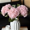 DUYONE, 3 ortensie artificiali da 56 cm, realistiche al tatto, fiori secchi, per esterni, matrimoni, Natale, ufficio, feste in famiglia, soggiorno, decorazione da tavolo (rosa)