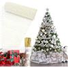 YITONGFU Ghirlande Metalliche Scintillanti,26 Cm X 9,14 M Ghirlanda Albero di Natale,Tinsel Appendere Albero,Ghirlanda di Natale Artificiale per Casa Interni ed Esterni DIY (Bianco oro)
