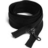 Mewtush 1 PC Cerniera Lampo Nera 80 Cm, Largo 31 Mm, Misura #5, Separabile, Ideale per Giacche, Cappotti, Borse, Cuscini, DIY, Sartoria, Lavabile in Lavatrice (Nero)