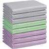 HOMEXCEL Set di 6 panni in microfibra senza pelucchi per la pulizia di finestre, vetri, specchi, schermi, acciaio inox, 30 x 30 cm