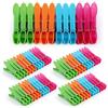 Ciusdkler 60 pezzi mollette per bucato, mollette bucato colorate in 4 colori, mollette in plastica, porta mollette bucato da esterno per asciugamani, vestiti, calzini