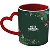 My Custom Style Tazza Cuore Manico Rosso#Natale - Texture17#325ml