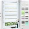 Grandekor Tende a Rullo per Interni Doppio Strato 50l x 150A cm (Tessuto 46 cm) Bianco Tenda a Rullo Facile Installazione- Ideale per Soggiorno Ufficio Trasparente & Oscurate