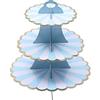 Spydge Alzata per Torta Cartone 3 piani Alzata per Torta Biodegradabile Cartone Supporti per Torte per Feste Compleanni Anniversari Matrimoni Baby Shower