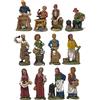 Rossi Rosa Pastori in resina da 10 cm Statuine Mestieri per Presepe 12 Personaggi