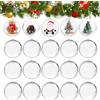 gaoduanluoluo 20 Pezzi Palline di Natale Trasparenti Apribili, Palle Natale Trasparenti da Riempire, Palline Natale per Albero Natale Addobbi, Fai da Te Decorazioni (6cm x 20pcs)