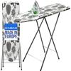 KADAX Asse da Stiro 100 x 30 cm, Tavola da Stiro Pieghevole con Rivestimento in Cotone, Piedi Antiscivolo in Acciaio, Supporto per Ferro e Altezza Regolabile