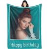 LZXSXZ Coperta Personalizzata, Coperte Personalizzate con Testo Immagine Coperta da Tiro, Coperta in Pile con Foto Personalizzata, Regali Souvenir di Compleanno, Regalo con Immagini Personalizzate