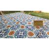 Pago Poco Tovaglia Rettangolare Antimacchia Fantasia MAIOLICA Colore Azzurra...100% Idrorepellente ...In Tutte Le Misure ..NO STIRO!!! (120X160)