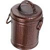 Ciieeo Posacenere Design a Secchio Piccolo con Coperchio in Ferro Marrone Stile Vintage, Resistente allo Sbiadimento per Uso lungo Termine, per Caffè e Buffet