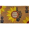 IlGruppone Zerbino Ingresso Casa in Fibra di Cocco con Base in PVC Antiscivolo Misura Rettangolare 75 x 45 Cm Realizzato A Mano Tappeto AsciugaPassi Idea Regalo - Sunflower