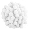 AERZETIX - C60468 - Set di 100 pompon Ø13mm - colore bianco - in tessile - ghirlande personalizzazione hobby creativo merceria decorazione cucito abbigliamento ricamo