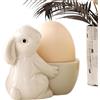 Generico Portauovo in Ceramica Coniglietto | Portauovo Coniglietto di Pasqua | novità Porta Uova di Pasqua | Adatto per Contenere Uova Sia alla Coque Che Hard. 8,5 * 7 Cm