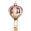 BRUBAKER Rosa Mongolfiera - Palla di Natale in Vetro Dipinto a Mano - Bocca Soffiata Decorazione Dell'Albero di Natale Figure Buffo Ciondolo Decorazione Palla Albero - 14 cm