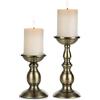 Nuptio 2 Pezzi Portacandele in Colonna di Ferro, candelabro di Tavolo per Decorazione Matrimoni/Feste/Compleanno, Oggetti di Scena Cena a lume di Candela