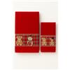 Corredocasa Coppia Asciugamani Bagno Natalizi 1+1 - Made in Italy Puro Cotone Spugna: Morbidi, Assorbenti ed Eleganti con Balza Decorativa - Set Asciugamano Ospite Viso e Bidet Natale (Rosso Albero)