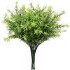 BEIJIALY 5 Pezzi Steli di Rosmarino Artificiale, Pianta di Fiori di Rosmarino Artificiale da 36 Cm, Erbe Artificiali 7 Fasci di Erba Finta per Esterni, Rami di Rosmarino Finti Piante Verdi(Verde)