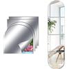JMITHA Specchio da Parete 2mm Acrilico Specchi Adesivi da Parete Specchi Decorativi da Parete Fai da Te Specchio Adesivo per Armadio, Letto, Soggiorno