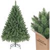SALCAR Albero di Natale artificiale da 150 cm, con 458 punte, abete verde nordman con sistema pieghevole, ca. 106 cm di diametro