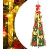 vidaXL Albero di Natale Artificiale Pop-up con 50 LED Verde 120 cm