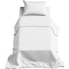 Batik Set Lenzuola Letto Singolo Cotone: Lenzuola Singole Completo Cotone Elegante e Confortevole per la Tua Camera da Letto - 100% Cotone - Singolo (Bianco)