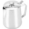 Nikou Pentolino Latte, 600ml Bricco Latte Tazza da Brocca Schiuma Brocca con Coperchio in Acciaio Inossidabile, Bicchiere da Schiuma Tazza da Caffè Montalatte per Cappuccino Caffè Art