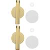MAGICLULU Set 2 Pezzi Vaso da Fiori da Parete in Metallo Oro senza Fori, Design Minimalista Nordico, Decorazione Contemporanea Salvaspazio per Interni