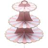 Spydge Alzata per Torta Cartone 3 piani Alzata per Torta Biodegradabile Cartone Supporti per Torte per Feste Compleanni Anniversari Matrimoni Baby Shower