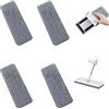 Basetousual Panni Lavabili Panni Ricambio, 4Pcs Mocio Lavabile E Riutilizzabile, Microfibra Mop Sostituzione Pulizia Pad, Per Casa, Ufficio, Legno Duro, Marmo, Piastrelle