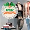 kina - CRNT0182 Vetrofanie Natalizie Adesivi Cristallo a Ventosa Decorazione Vetrine Negozi Trasparente Removibile Riposizionabile - Ghirlande Natale Ing Merry Christmas Happy New Year 40x40 cm