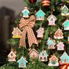 Homorro 16 Pezzi Casetta Pan Zenzero Kit Addobbi Per La Casa Interno Accessori Gingerbread House Ornamenti Pendenti Room Decor Cucina Ufficio Borsa Appendice Portachiavi Albero Di Natale