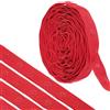 QUARKZMAN 6 Iarde Nastro Bottone Automatico per Cucire, Nastro di Bottone a Pressione in Cotone Fissare Fibbie per Abbigliamento Fai Da Te, Rosso