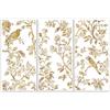 OLYCRAFT 3 pz Fiori Trasferimenti Decorativi per Mobili e Artigianato 15x30cm Uccelli Piante Mobili Decalcomanie Silhouette In Metallo Adesivi Trasferibili Adesivi per Mobili In Legno Decorazione