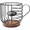 Rrlihjgu Porta Capsule Per Caffè, Cestello Portaoggetti Robusto Di Grande Capacità Per Tazze E Cialde Multiplo