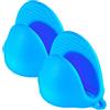 TopHomer 1 paio di guanti da forno in silicone, mini guanti da lavoro spessi, resistenti al calore, per cucinare, cuocere al forno e grigliare, blu