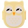 Yosoo Contenitore lunchbox portatile, motivo dolce gufo, perfetta tenuta, forma rettangolare, per frutta, per bambini e adulti, circa16,8 x 13 x 7 cm, capacità1050 ml, colore giallo